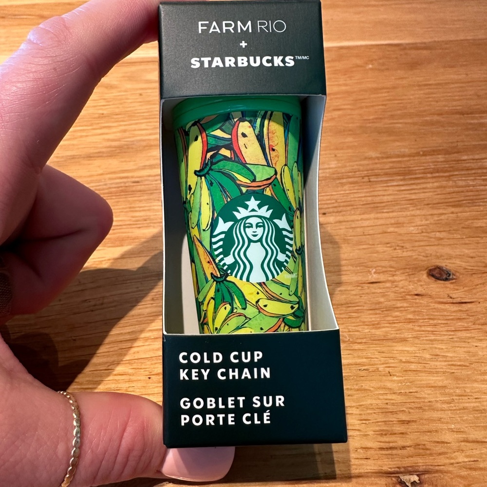 Farm Rio + Starbucks Tropical Print Key Chain